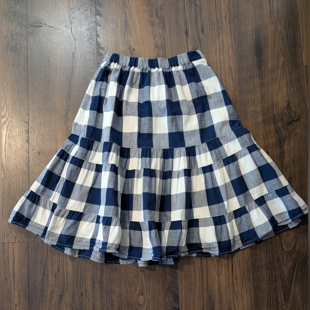 JW Anderson x Uniqlo Kids Plaid Skirt Cotton Linen Size 9-10